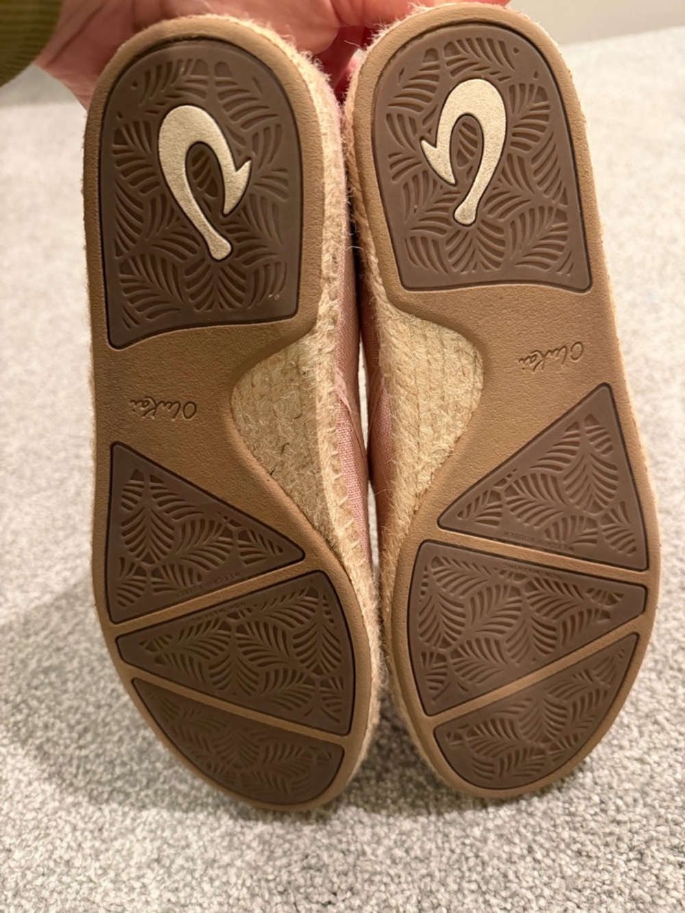 *LIKE NEW* Olukai Kaula Pa’a Kapa Pink Canvas Espadrille Slip-On Shoes - Picture 7 of 8